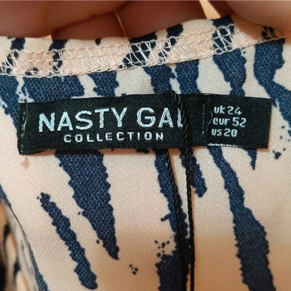 Nasty Gal Zebra Print Plus Midi Dress with V-Neckline sz 20 NWT - Picture 6 of 9